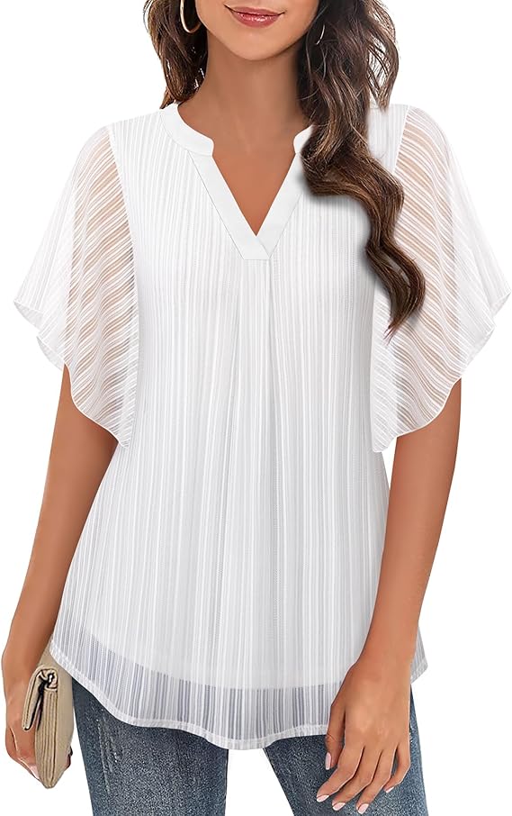 women's floral mesh blouse with double layers women's floral mesh blouse with double layers